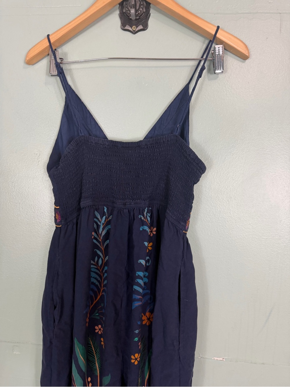 Farm Rio Anthropologie V Neck Sleeveless Floral Jumpsuit Wide Leg Medium - Picture 8 of 8